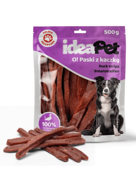 IdeaPet Paski z kaczką 500g