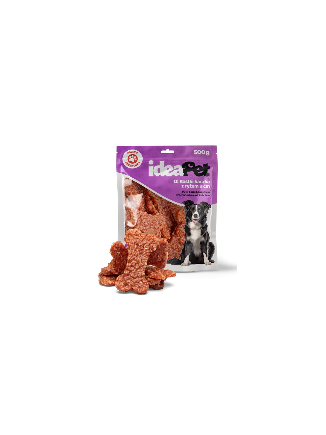 IdeaPet Kostki z kaczką i ryżem 9cm 500g