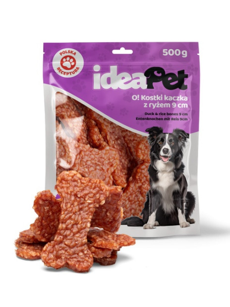 IdeaPet Kostki z kaczką i ryżem 9cm 500g