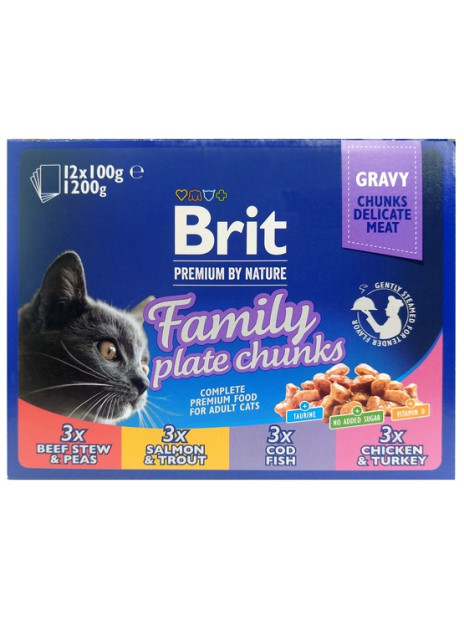 Brit Premium Cat Adult Multipack saszetki 12x100g