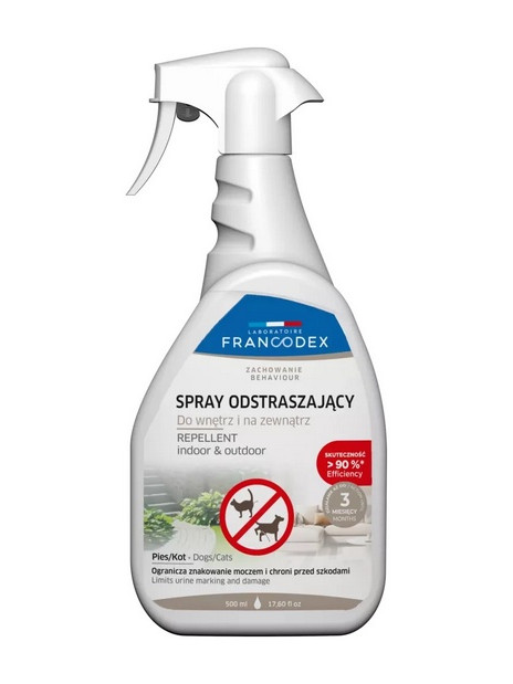 Francodex Spray do wnętrz i na zewnątrz odstraszający psy, koty i kuny 500ml