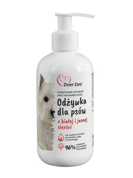 Over Zoo Odżywka dla białej i jasnej sierści 240ml