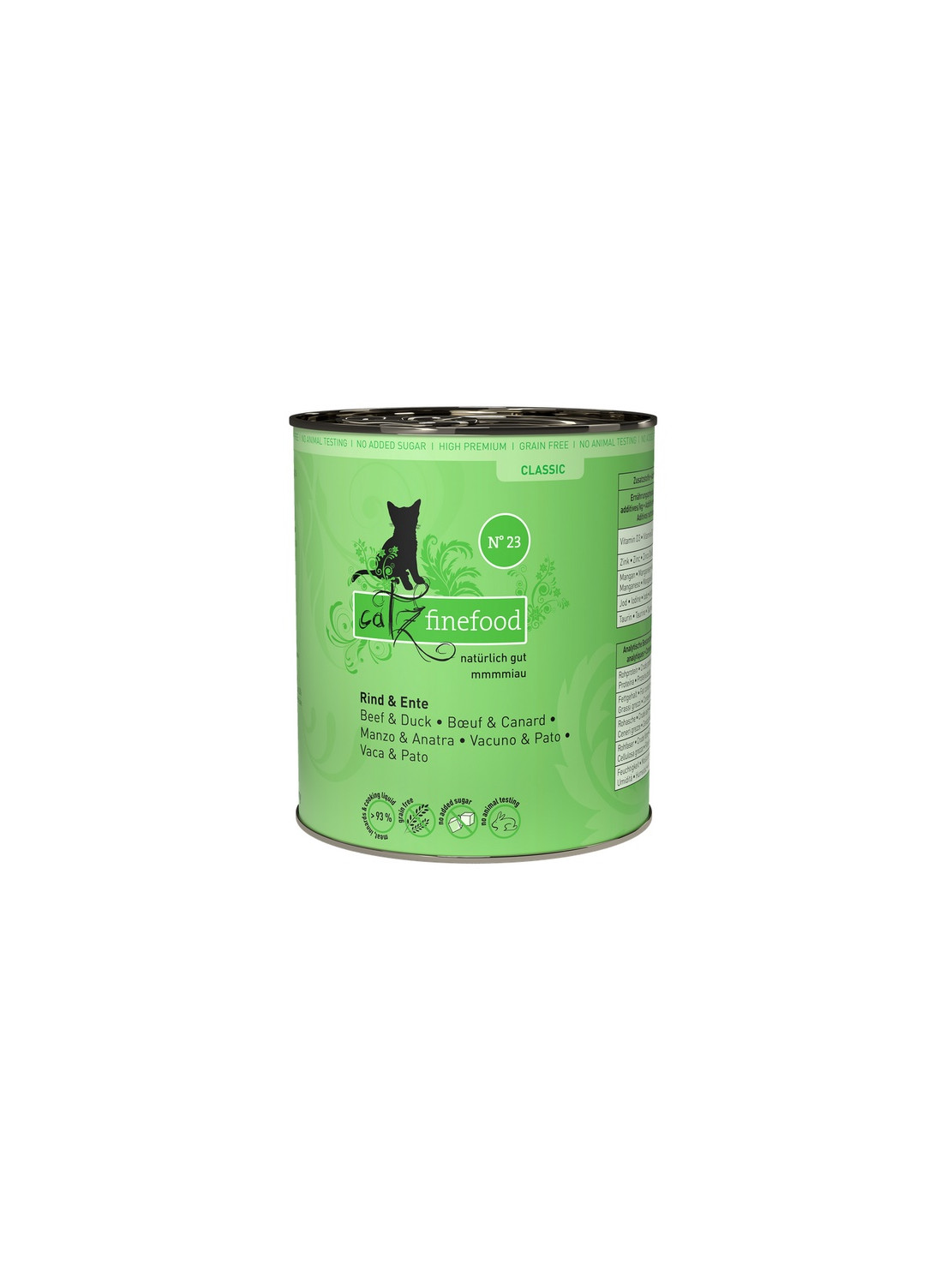 Catz Finefood Classic N.23 Wołowina i Kaczka puszka 800g
