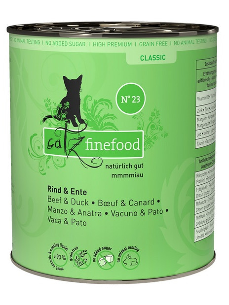 Catz Finefood Classic N.23 Wołowina i Kaczka puszka 800g