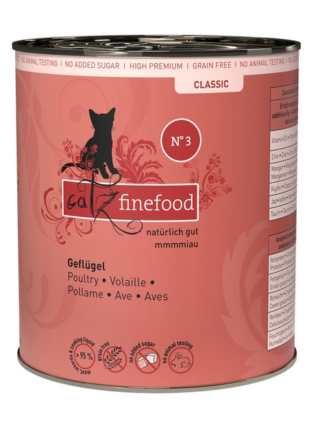Catz Finefood Classic N.03 Drób puszka 800g