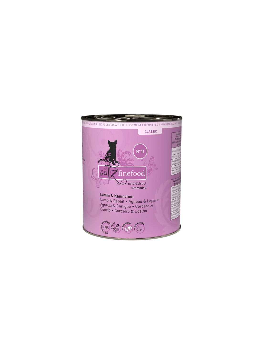 Catz Finefood Classic N.11 Jagnięcina i Królik puszka 800g