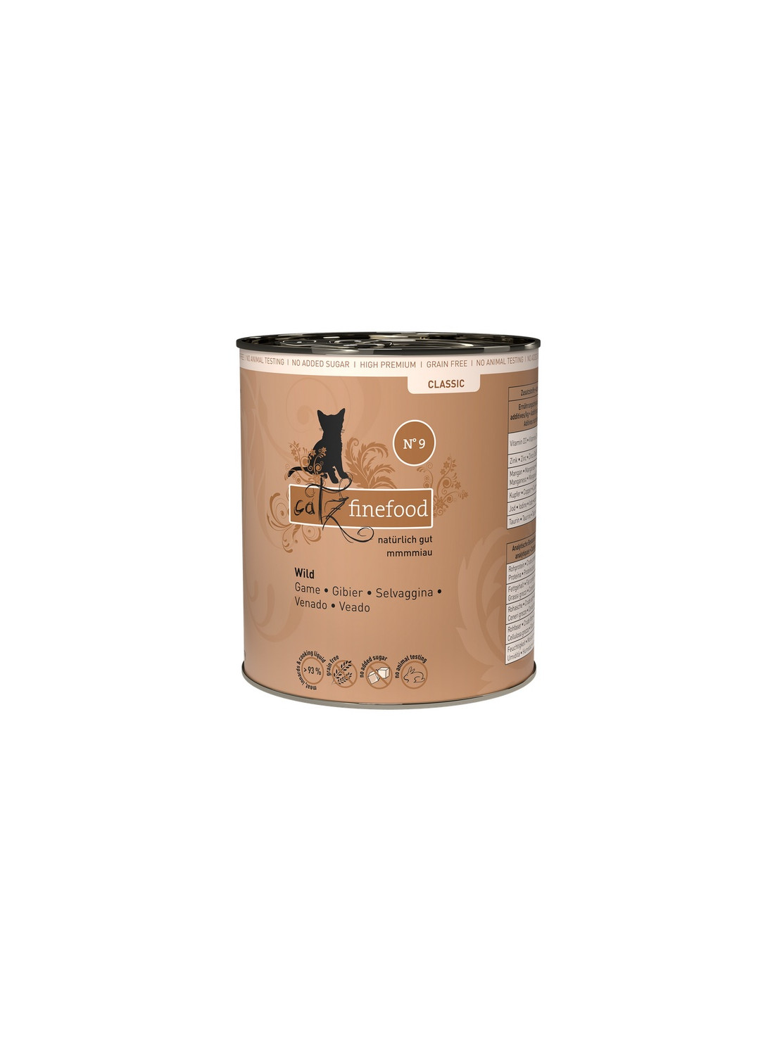 Catz Finefood Classic N.09 Dziczyzna puszka 800g