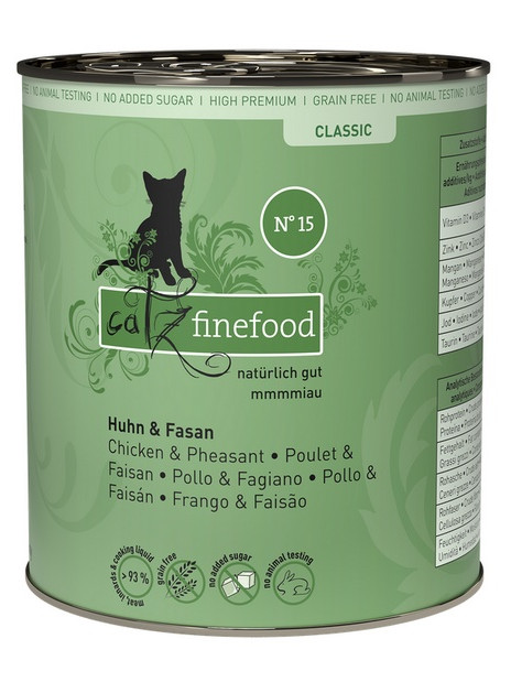 Catz Finefood Classic N.15 Kurczak i Bażant puszka 800g