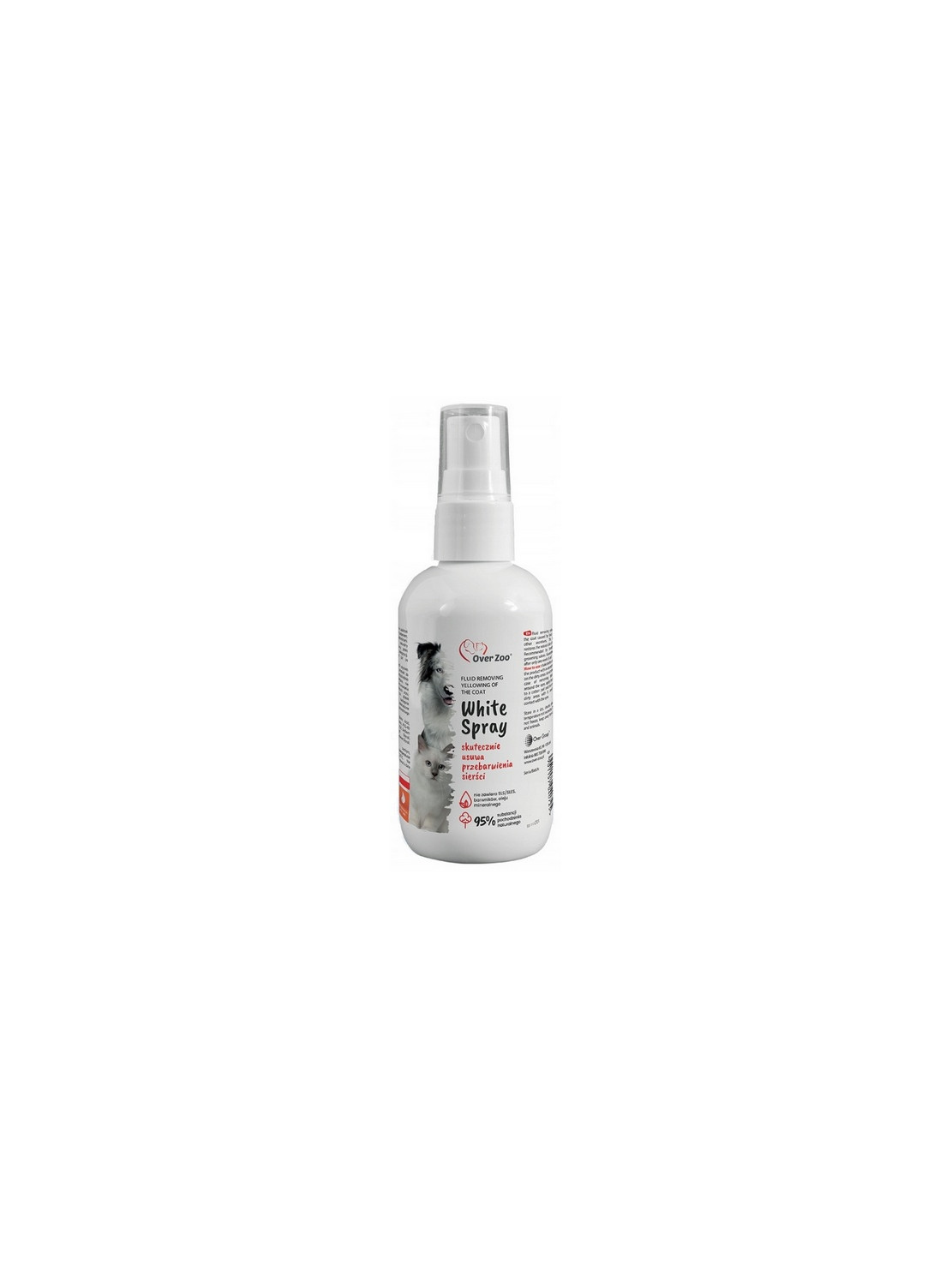 Over Zoo White Spray - płyn usuwający zażółcenia sierści  100ml