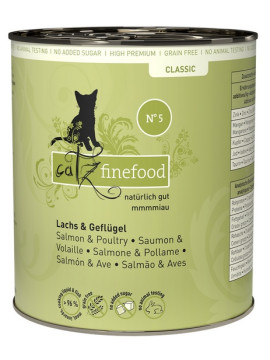 Catz Finefood Classic N.05 Łosoś i drób puszka 800g