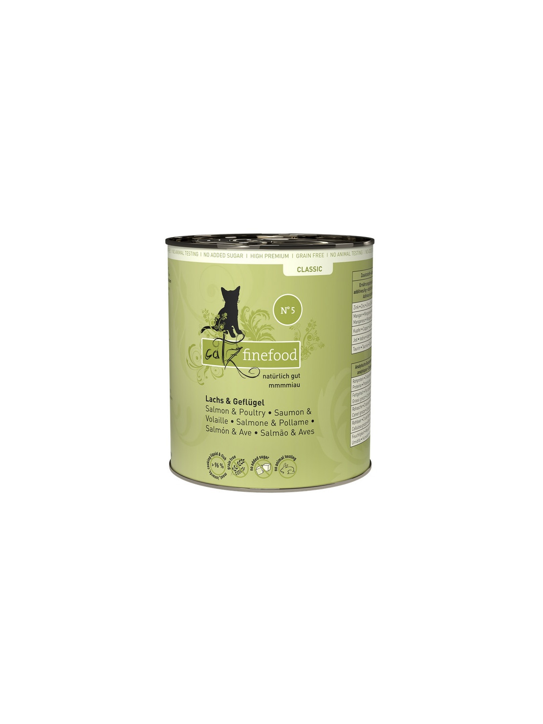 Catz Finefood Classic N.05 Łosoś i drób puszka 800g