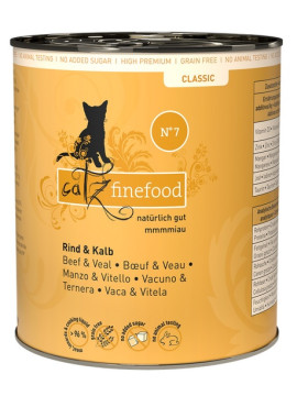 Catz Finefood Classic N.07 Wołowina i cielęcina puszka 800g