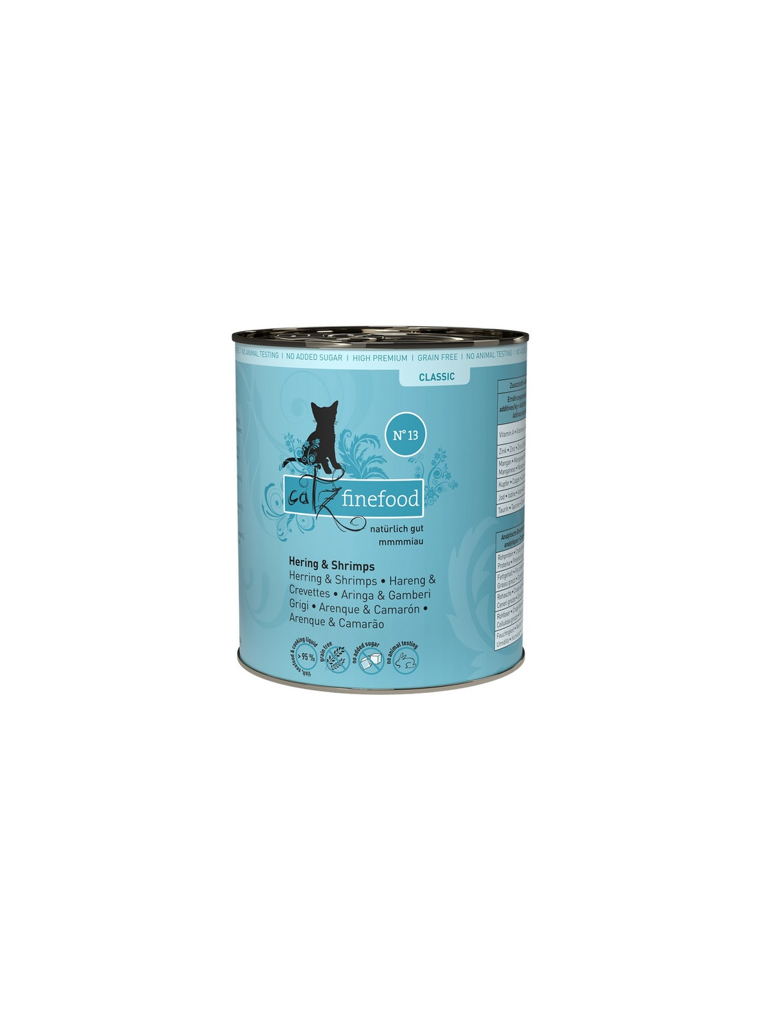 Catz Finefood Classic N.13 Śledź i Krewetki puszka 800g