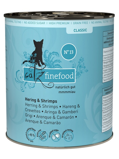 Catz Finefood Classic N.13 Śledź i Krewetki puszka 800g