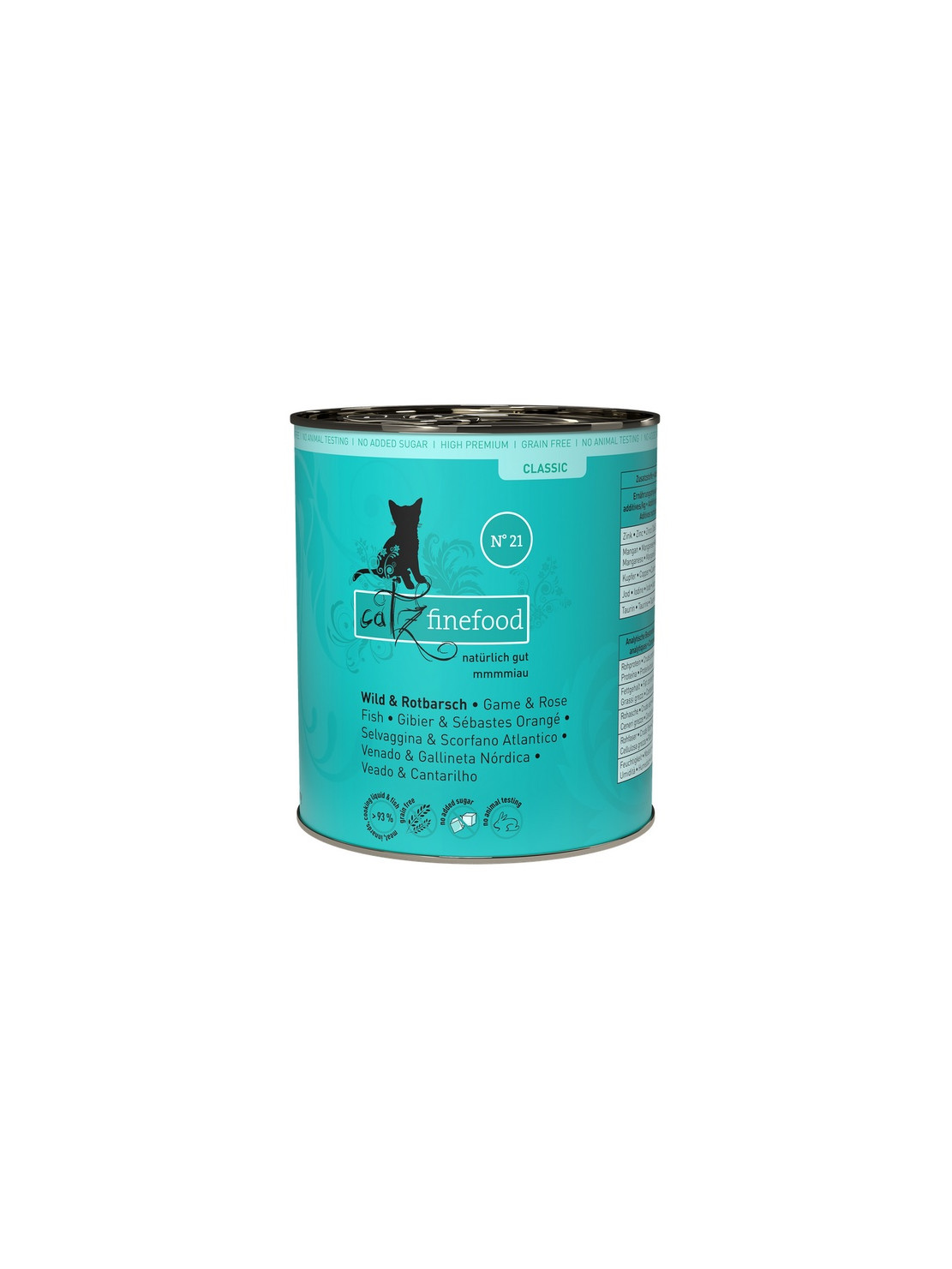 Catz Finefood Classic N.21 Dziczyzna i Karmazyn puszka 800g