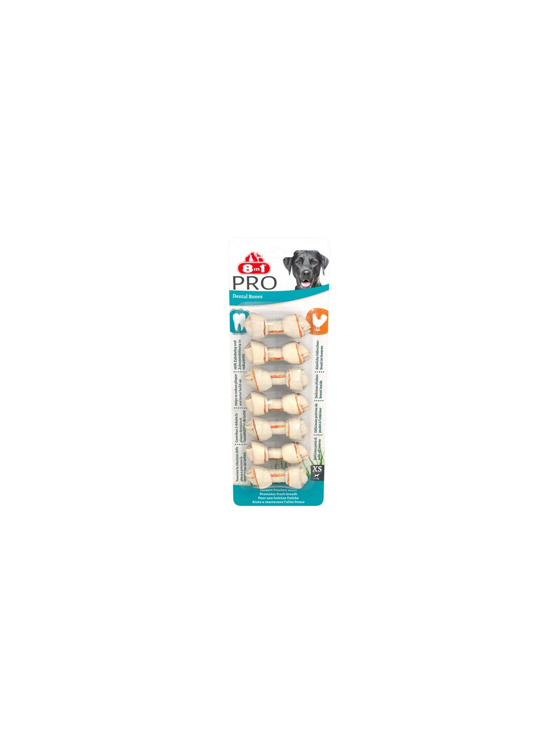 8in1 Dental Delights Bones XS 7szt
