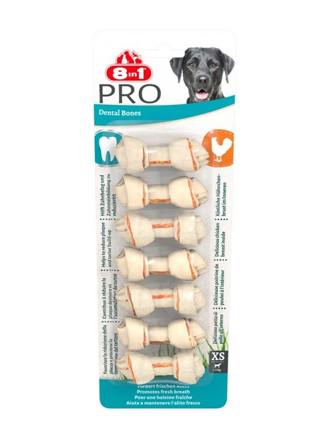 8in1 Dental Delights Bones XS 7szt