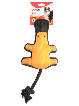 Camon Dog Toy Nylonowy dziobak z piszczałką i liną