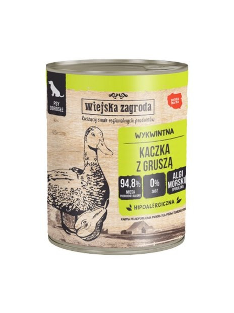 Wiejska Zagroda Kaczka z gruszką puszka 800g