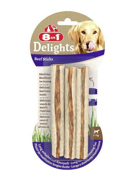 8in1 Beef Delights Sticks 3szt