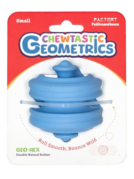 PetDreamHouse Zabawka gumowa Geo-Hex błękitna