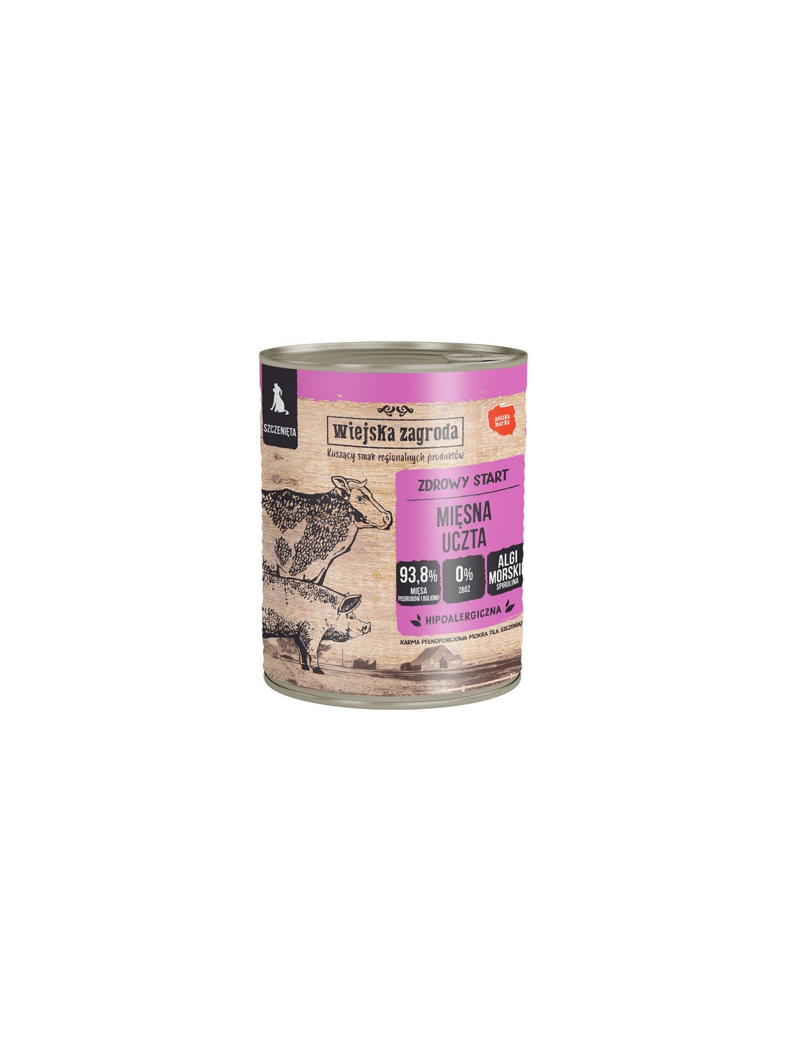 Wiejska Zagroda Mięsna uczta Puppy puszka 800g