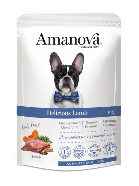 Amanova Dog Adult Delicious Lamb - jagnięcina saszetka 300g [P15]
