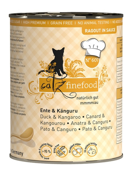 Catz Finefood Ragout N.607 Kaczka i Kangur puszka 380g
