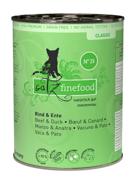 Catz Finefood Classic N.23 Wołowina i Kaczka puszka 400g