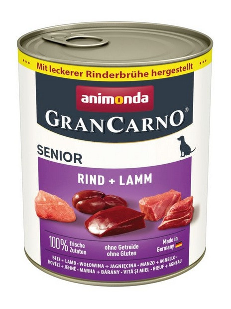 Animonda GranCarno Original Senior Rind Lamm Wołowina + Jagnięcina puszka 800g