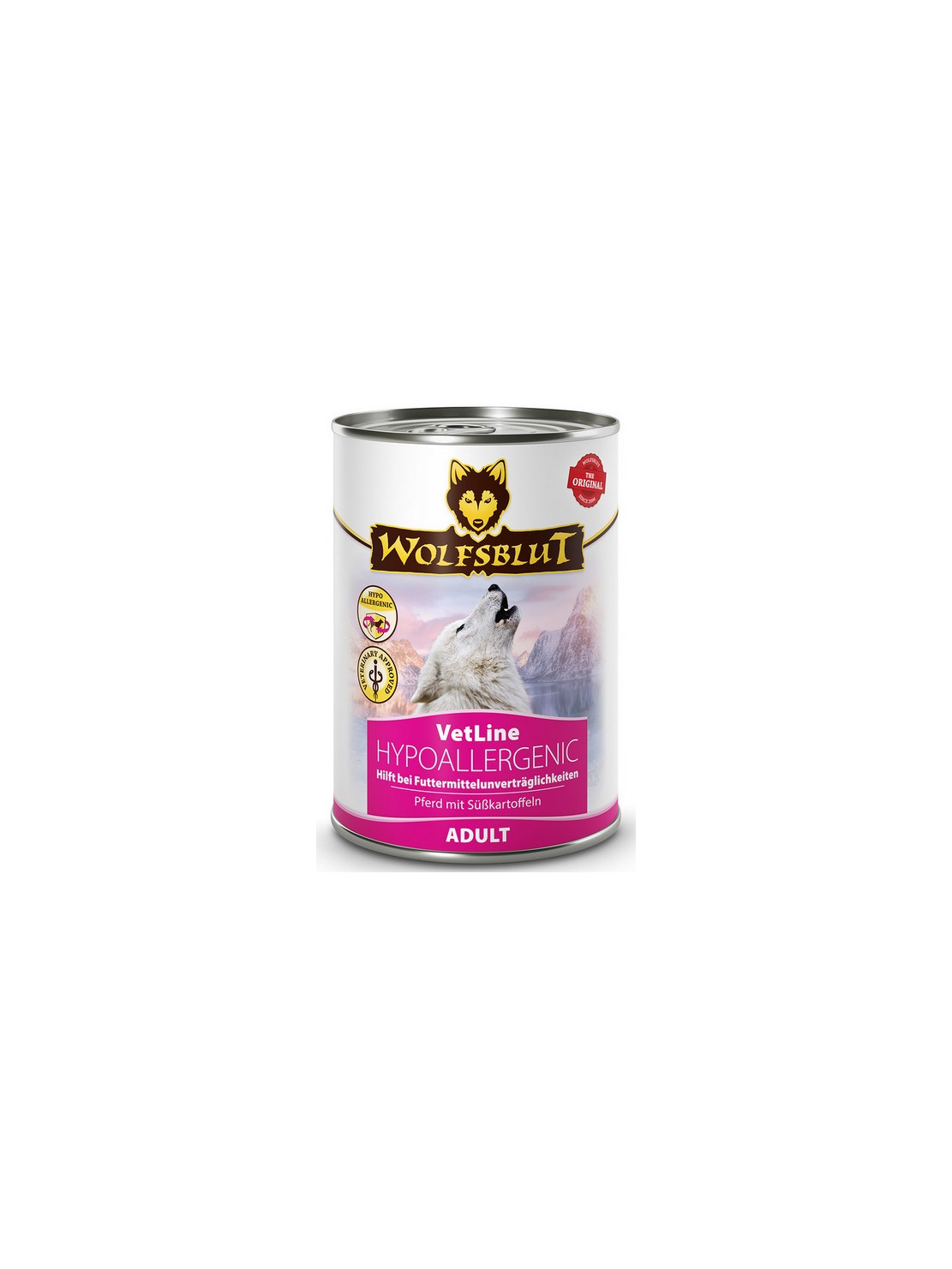 Wolfsblut Dog VetLine Hypoallergenic - konina i bataty puszka 395g