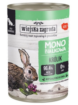 Wiejska Zagroda Monobiałkowa Królik puszka 400g