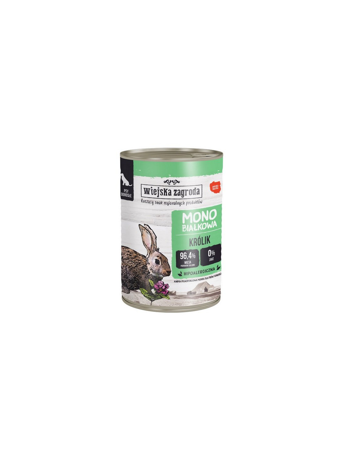 Wiejska Zagroda Monobiałkowa Królik puszka 400g