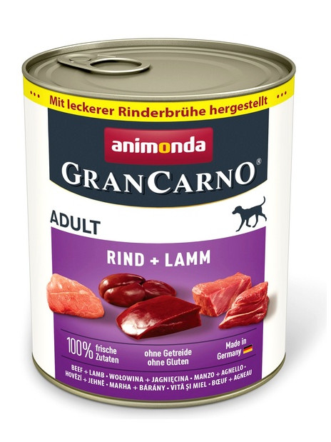Animonda GranCarno Original Adult Rind Lamm Wołowina + Jagnięcina puszka 800g