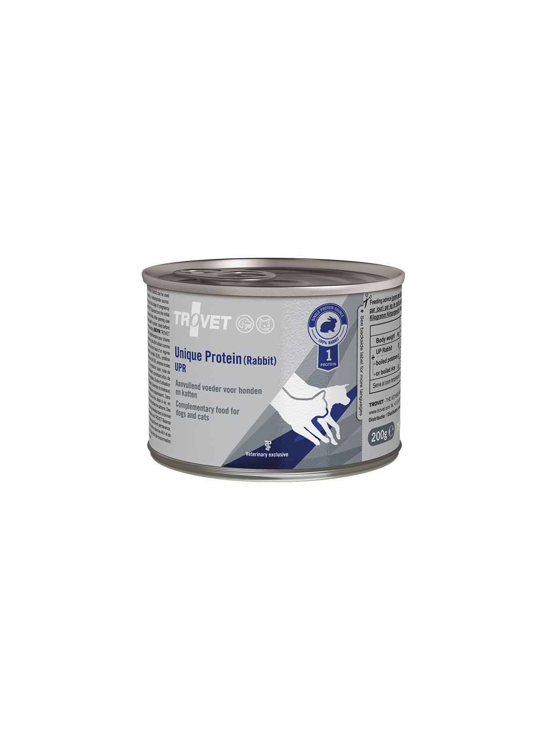 Trovet Unique Protein UPR Królik dla psa i kota puszka 200g