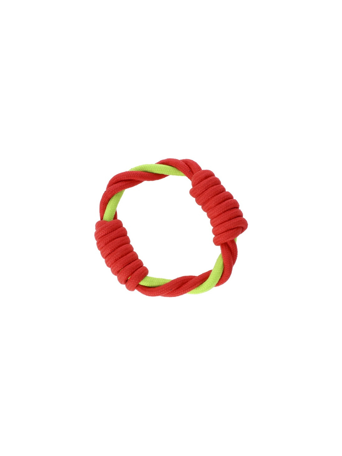 Dingo Zabawka dla psa - Ringo zaplatane Energy 18cm czerwono-zielone