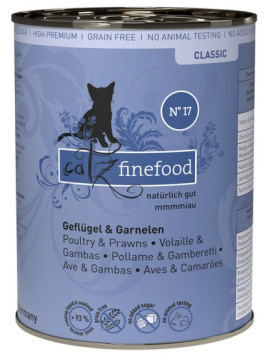 Catz Finefood Classic N.17 Drób i Krewetki puszka 400g