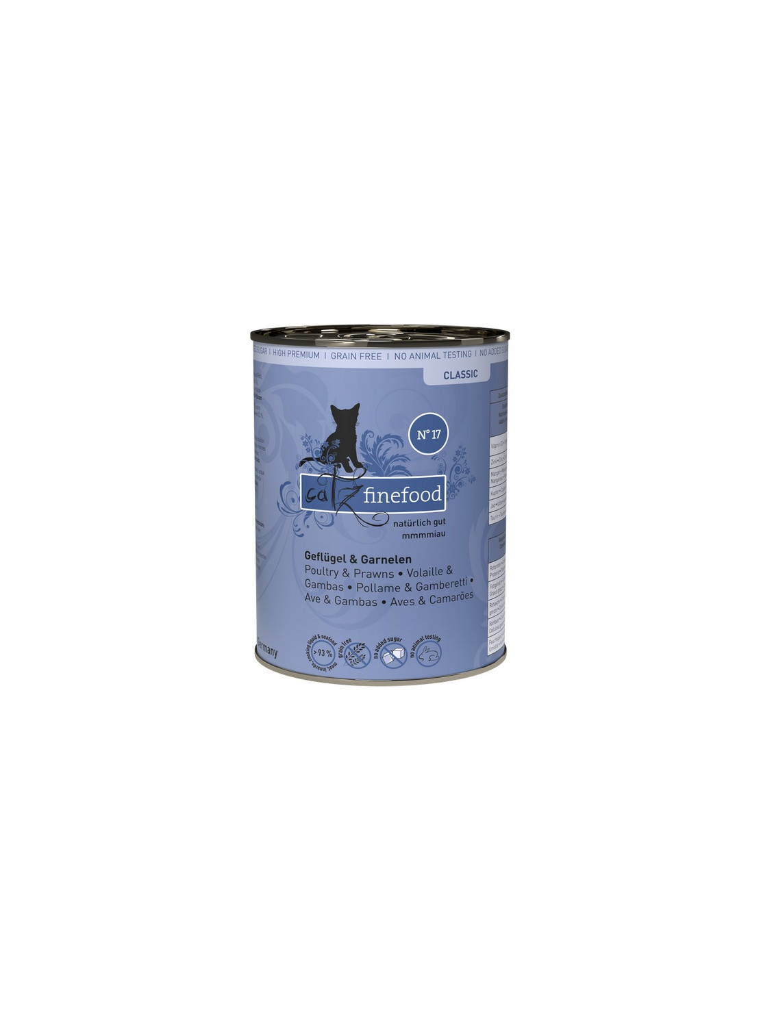 Catz Finefood Classic N.17 Drób i Krewetki puszka 400g