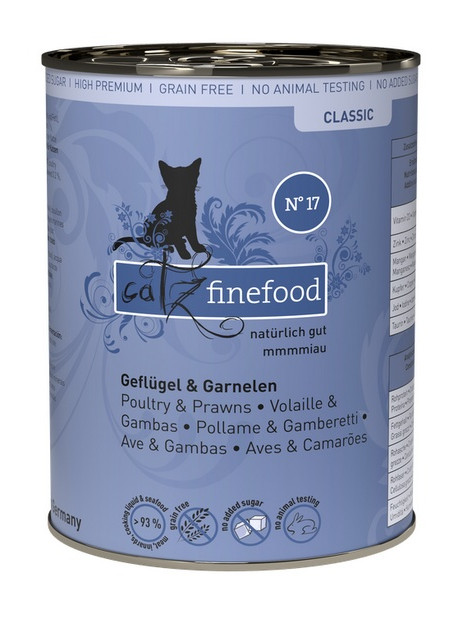 Catz Finefood Classic N.17 Drób i Krewetki puszka 400g