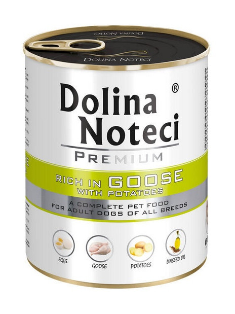 Dolina Noteci Premium Pies Gęś i ziemniaki puszka 800g