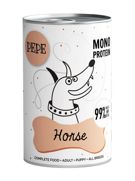 Paka Zwierzaka PEPE Horse (koń) puszka 400g
