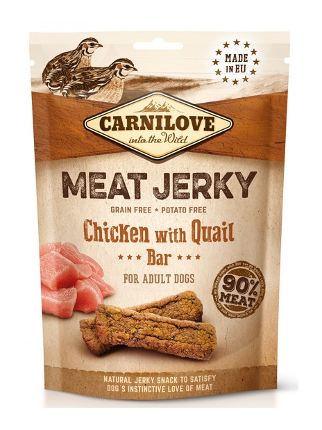 Carnilove Dog Jerky Chicken with Quail Bar - kurczak i przepiórka 100g
