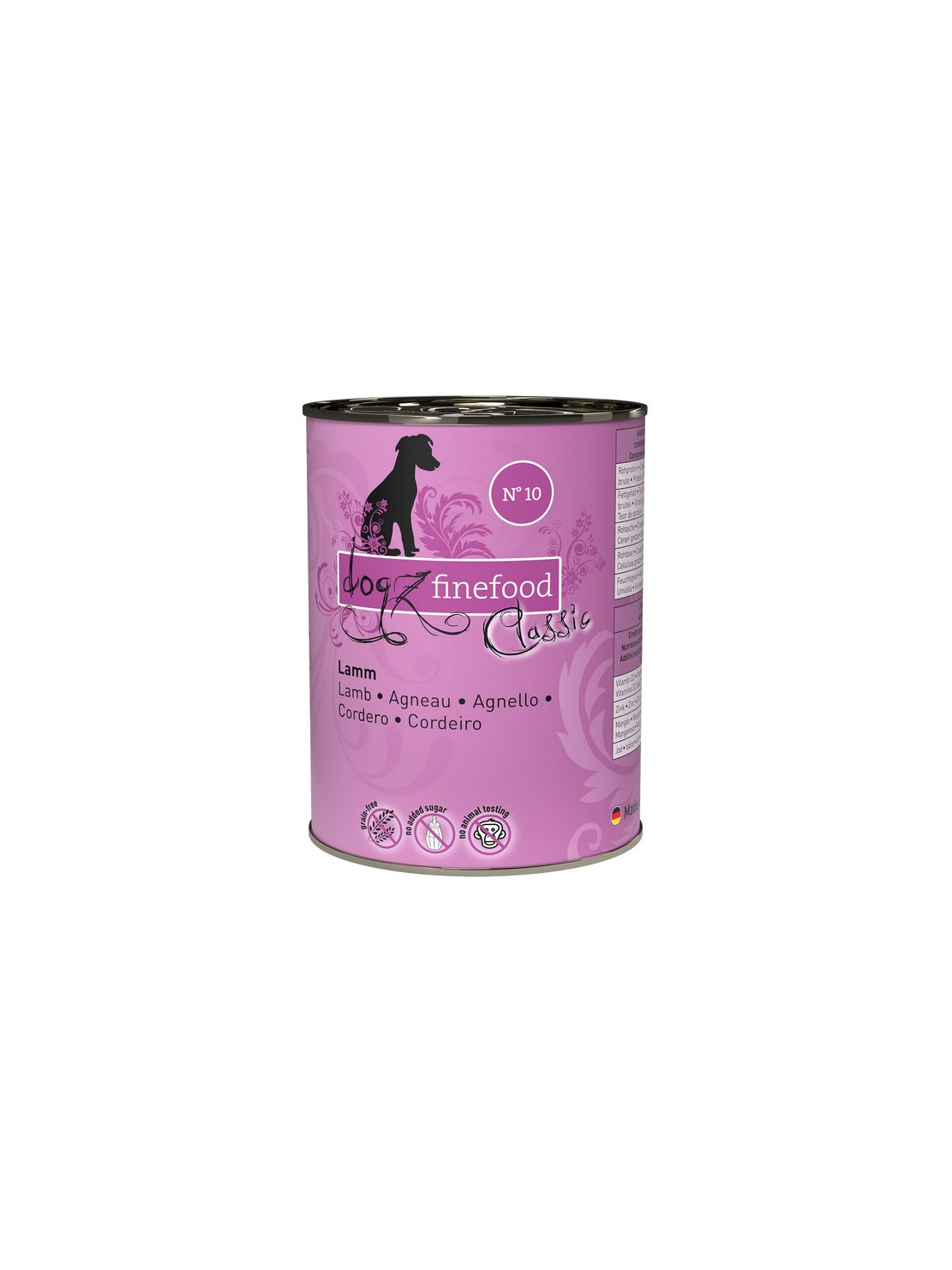 Dogz Finefood Classic N.10 Jagnięcina puszka 400g