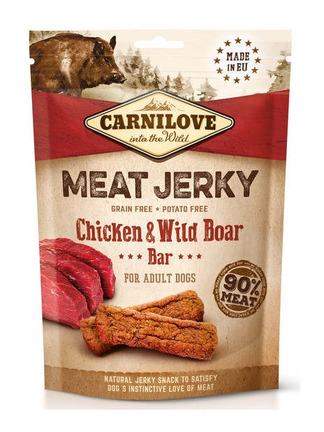 Carnilove Dog Jerky Chicken & Wild Boar Bar - kurczak i dzik 100g