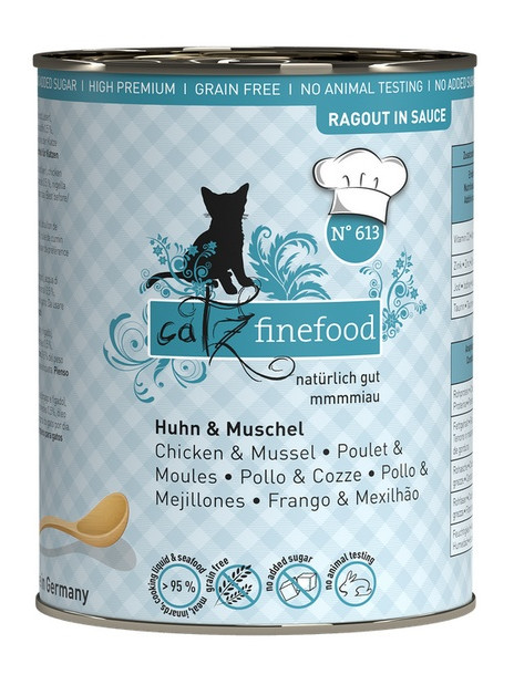 Catz Finefood Ragout N.613 Kurczak i Omułek puszka 380g