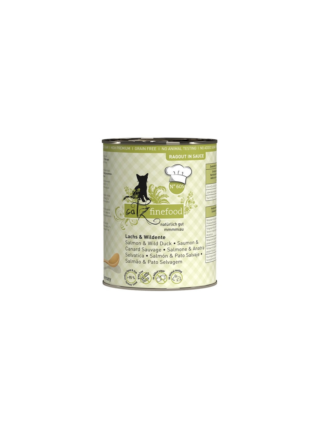 Catz Finefood Ragout N.605 Łosoś i Dzika Kaczka puszka 380g