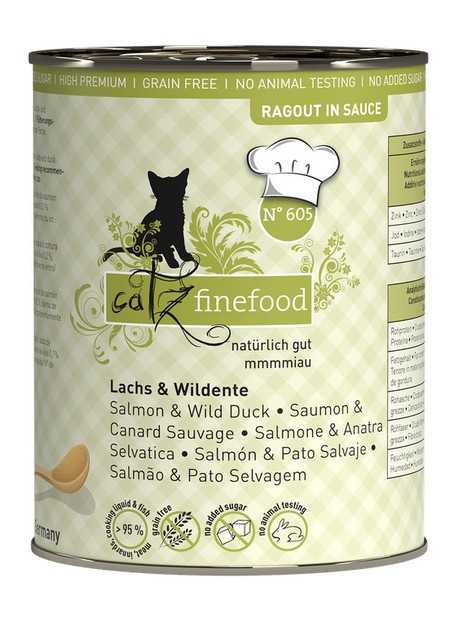 Catz Finefood Ragout N.605 Łosoś i Dzika Kaczka puszka 380g