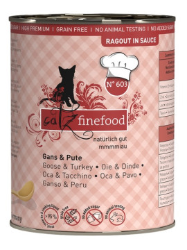 Catz Finefood Ragout N.603 Gęś i Indyk puszka 380g