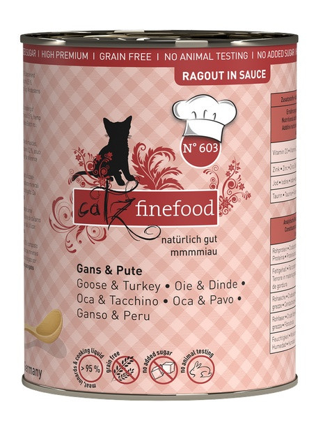 Catz Finefood Ragout N.603 Gęś i Indyk puszka 380g