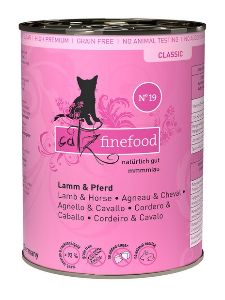 Catz Finefood Classic N.19 Jagnięcina i Konina puszka 400g